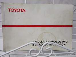 Toyota Corolla käyttöohjekirja v.1989