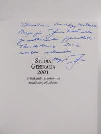 Kriisikattilat ja uskonnot maailmanpolitiikassa - Studia Generalia 2001 kevät (signeerattu, tekijän omiste)