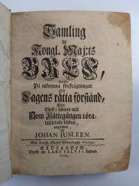 Samling Af Kongl. Maj:ts Bref (1751-1761) hwilka På inkomna förfrågningar om Lagens rätta förstånd, Eller Eljest i sådana mål Som Rättegången röra, Utfärdade blifwit