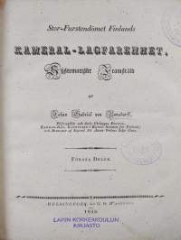 Stor-Furstendömet Finlands kameral-lagfarenhet : systematiskt framstäld 1