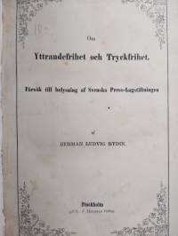 Om yttrandefrihet och tryckfrihet