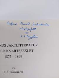 Finlands jaktlitteratur under kvartsseklet 1850-1874 (signeerattu, tekijän omiste, numeroitu)
