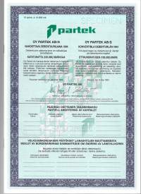 Partek Oy,   vaihdettava debentuurilaina   1994  100 000) markkaa , Parainen   6.5.1994