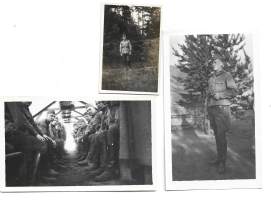 Sotilaita - sotilasvalokuva, valokuva  3 kpl erä