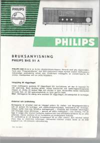Philips B4S 51 A  radio käyttöohje