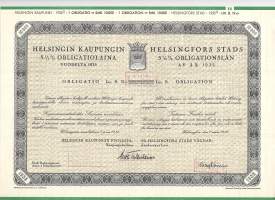 Helsingin Kaupungin  5,5 % obligatiolaina   1935   10 000 Markkaa Helsinki