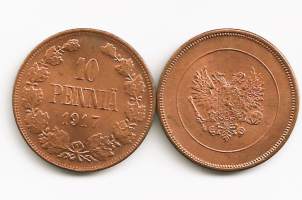 10 penniä  1917