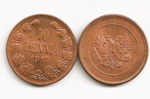10 penniä  1917