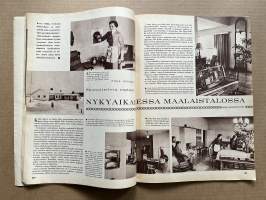 Kotiliesi 1963 nr 4 Helmikuu mm. Suunnitteleva emäntä Hilkka Syväranta (Orimattila) nykyaikaisessa maatalossa, Tyyne Paasivuori