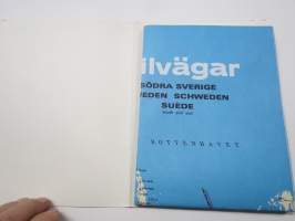 Södra Svewrige - Bilvägar 1978 - Sweden / Schweden / Suede -karta / road map