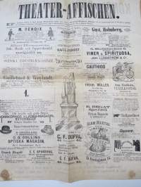 Kongliga Stora Theatern - 16.6.1871 (för 92 dra gången) - Wilhelm Tell -affisch / Tukholman Kuninkaalisen teatteri mainosjuliste