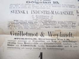 Kongliga Stora Theatern - 16.6.1871 (för 92 dra gången) - Wilhelm Tell -affisch / Tukholman Kuninkaalisen teatteri mainosjuliste