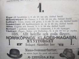 Kongliga Stora Theatern - 16.6.1871 (för 92 dra gången) - Wilhelm Tell -affisch / Tukholman Kuninkaalisen teatteri mainosjuliste