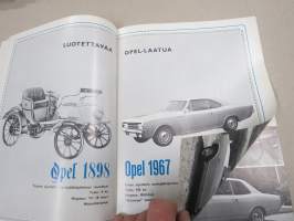 GM Katsaus 1966 nr 4, sis. mm. seur. artikkelit / kuvat / mainokset; GM suomessa 25 vuotta - historiaa, Uudet Vauxhall Viva &amp; Opel Rekord, Amerikkalaisia uutuuksia,