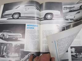 GM Katsaus 1966 nr 4, sis. mm. seur. artikkelit / kuvat / mainokset; GM suomessa 25 vuotta - historiaa, Uudet Vauxhall Viva &amp; Opel Rekord, Amerikkalaisia uutuuksia,
