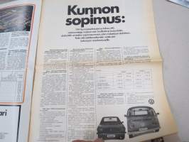 Auto sanomat 1974 nr 3 -Volkswagen asiakaslehti,Scirocco, VW-kuntoseloste, Viljo Lounasniemi ja 1956 Kupla, Keijo Rosberg -Kaiken Maailman radoilta kolumni, ym.