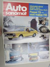 Auto sanomat 1974 nr 2 -Volkswagen asiakaslehti, Passat TS, Kupla kertaa Kupla,  Energian säästö ja kattonopeus, Reilun pelin VW-korjaamot