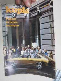 Kupla 1973 nr 4, Volkswagen asiakaslehti, Passat erikoisnumeroMiten auto oikein ostetaan, Kutsu Kupla-valokuvauskilpailuun, ym.