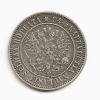 1 markka  1892  hopeaa