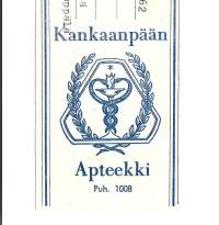 Kankaanpään Apteekki Kankaanpää  resepti  signatuuri  1971