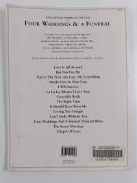 Four weddings &amp; a funeral: Vocal selections : arrangements for piano, voice &amp; guitar, or piano only, of each title from the soundtrack album : includes lyrics &amp; g...