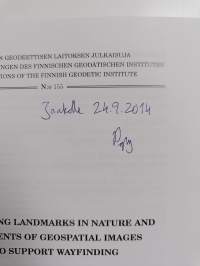 Analysing Landmarks in Nature and Elements of Geospatial Images to Support Wayfinding (signeerattu, tekijän omiste)