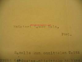 Rafael Koskimiehen kirje Kauko Kulalle 24.3.1948