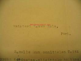 Rafael Koskimiehen kirje Kauko Kulalle 24.3.1948