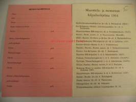 Seuravalmentajan muistio 1964