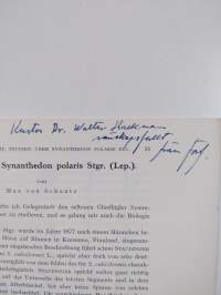 Studien über Synanthedon polaris Stgr. (Lep.) (tekijän omiste)