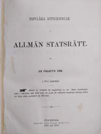 Populära anteckningar i allmän statsrätt