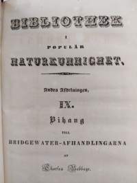 Bibliothek i populär naturkunnighet. Andra afdelningen, IX. Bihang till Bridgewater-afhandlingarne : Nionde Bridgewater-afhandlingen. Aphorismer