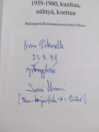 Runoilijan kalenteri : 1959-1960, kuultua, nähtyä, koettua (signeerattu, tekijän omiste)