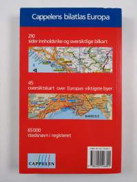 Bilatlas Europa : 1:1 milion med 45 bykart og et fullstendig register