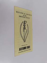 Botanical Society of the British isles : Stock list autumn 1981