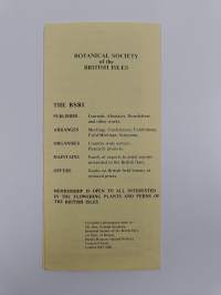 Botanical Society of the British isles : Stock list autumn 1981