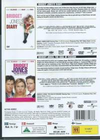 DVD - Bridget Jonesin päiväkirja ja Elämä jatkuu boksi, 2001/2004/2010. (Romanttinen draama). 2 leffaa, 2 DVD
