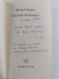 Das Ende des Romans : eine Novelle (tekijän omiste)