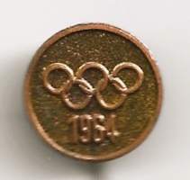 Olympialaiset 1964   - neulamerkki rintamerkki   kullan värinen