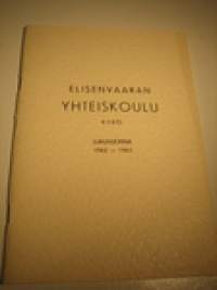 Elisenvaaran yhteiskoulu Kyrö 1962 - 1963