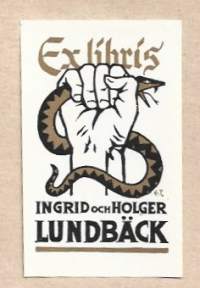 Ingrid och Holger Lundbäck -  Ex Libris