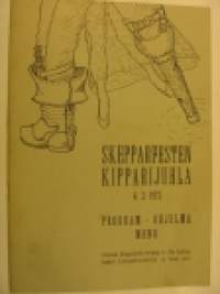 Kipparijuhla Skepparfesten 4.3.1972 Ohjelma &amp; Menu Hamburger Börs