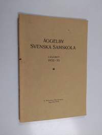 Åggelby svenska samskola Läsaret 1932-33