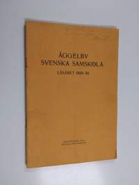Åggelby svenska samskola Läsaret 1933-34