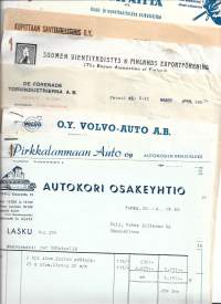 1920-60  firmalomakkeita yms  mm autoliikkeitä -   firmalomake  n 150 g erä