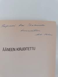 Ääneen kirjoitettu : vapautuvien mittojen varhaisvaiheet suomenkielisessä lyriikassa (signeerattu, tekijän omiste)