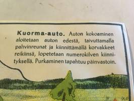 Pahvinen taiteltava kuorma-auto