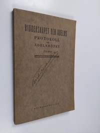 Ridderskapet och adelns protokoll vid adelsmötet : år 1931