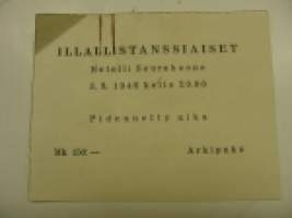 Illallistanssiaiset  Hotelli Seurahuone 3.8.1946