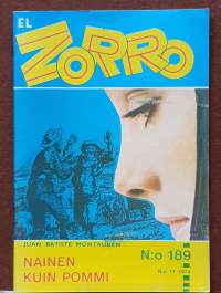 El Zorro - Nainen kuin pommi.  N:o 189  N:o 11 1974. (Kioskikirjallisuus, lukulehdet, seikkailulukemisto)